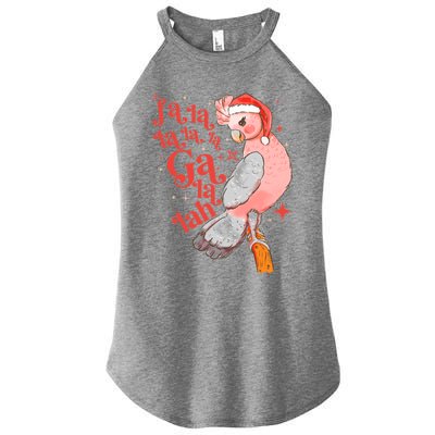 Australian Funny Christmas Holidays Cute Galah Bird Falala Women's Perfect Tri Rocker Tank