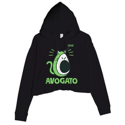 Avogato Funny Cat Owner Graphic Gift Crop Fleece Hoodie