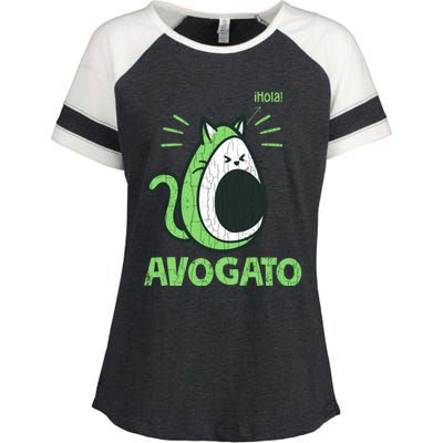 Avogato Funny Cat Owner Graphic Gift Enza Ladies Jersey Colorblock Tee