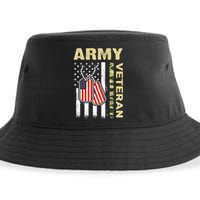 American Flag Camo Proud USA Army Veteran Sustainable Bucket Hat