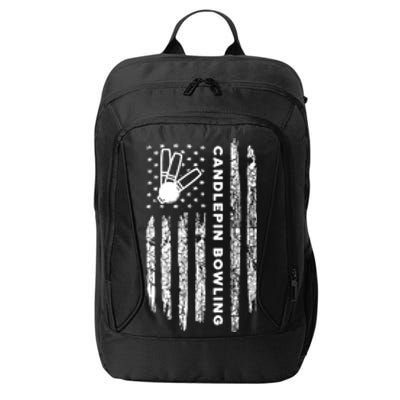 American Flag Candlepin Bowling Vintage Candlepin Bowling Gift City Backpack