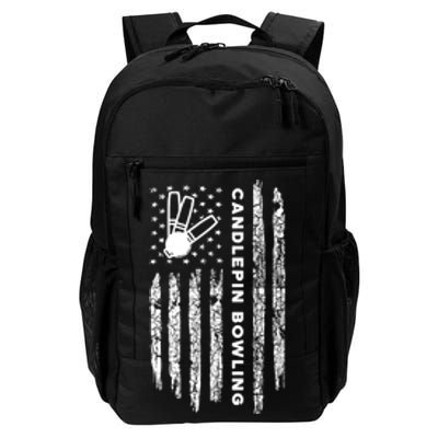 American Flag Candlepin Bowling Vintage Candlepin Bowling Gift Daily Commute Backpack