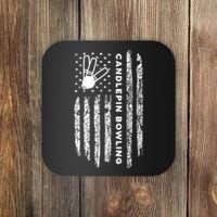 American Flag Candlepin Bowling Vintage Candlepin Bowling Gift Coaster