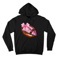 American Football Coquette Bow Autumn Thanksgiving Game Day Hoodie