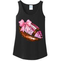 American Football Coquette Bow Autumn Thanksgiving Game Day Ladies Essential Tank