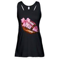 American Football Coquette Bow Autumn Thanksgiving Game Day Ladies Essential Flowy Tank