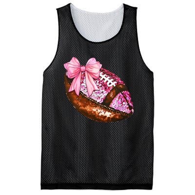 American Football Coquette Bow Autumn Thanksgiving Game Day Mesh Reversible Basketball Jersey Tank