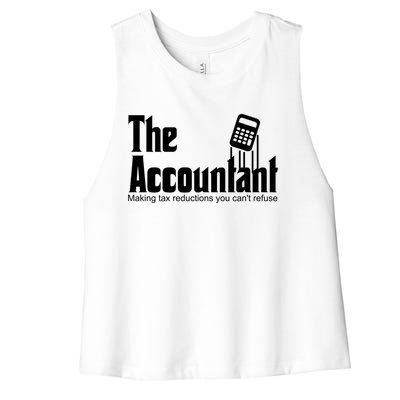 Accountant Funny Cpa Gift Accountant Humor Spoof Gift Women's Racerback Cropped Tank