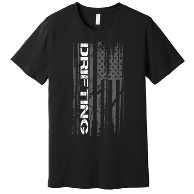 American Flag Car Racing Drifting Premium T-Shirt