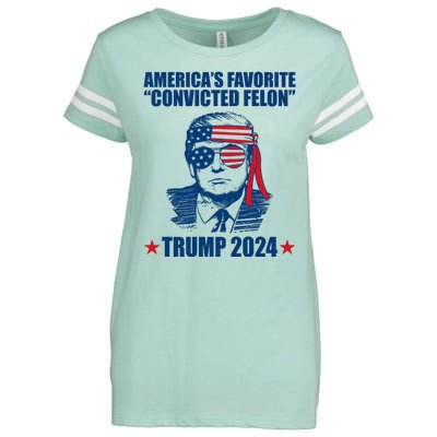 Americas Favorite Convicted Felon Trump 2024 Election Enza Ladies Jersey Football T-Shirt