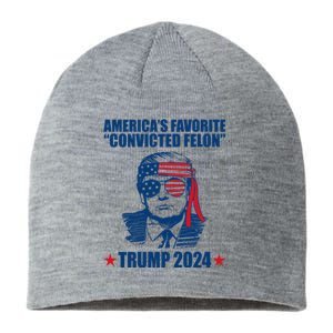 Americas Favorite Convicted Felon Trump 2024 Election Sustainable Beanie