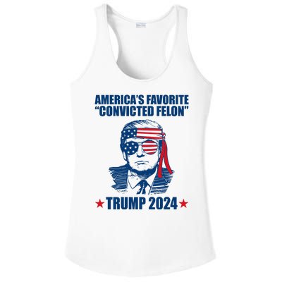 Americas Favorite Convicted Felon Trump 2024 Election Ladies PosiCharge Competitor Racerback Tank