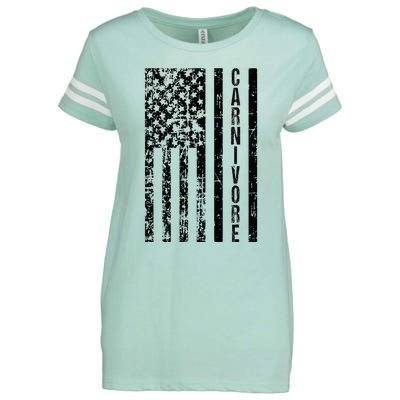 American Flag Carnivore Meat Eater Enza Ladies Jersey Football T-Shirt