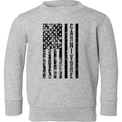 American Flag Carnivore Meat Eater Toddler Sweatshirt