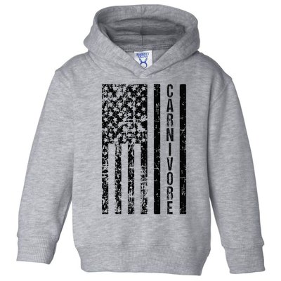 American Flag Carnivore Meat Eater Toddler Hoodie