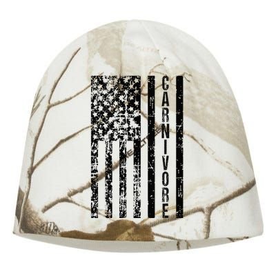 American Flag Carnivore Meat Eater Kati - Camo Knit Beanie