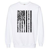 American Flag Carnivore Meat Eater Garment-Dyed Sweatshirt