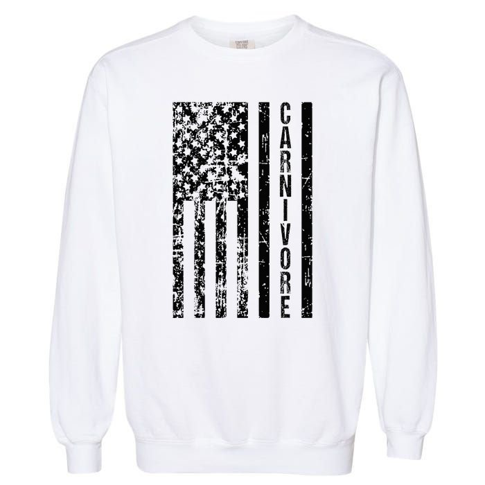 American Flag Carnivore Meat Eater Garment-Dyed Sweatshirt