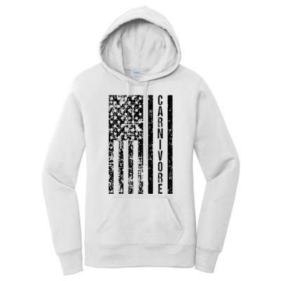 American Flag Carnivore Meat Eater Women's Pullover Hoodie