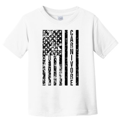 American Flag Carnivore Meat Eater Toddler T-Shirt