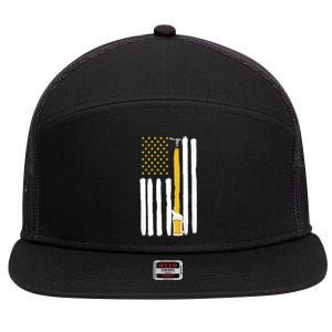 American Flag Craft Beer Brewery Oktoberfest Party 7 Panel Mesh Trucker Snapback Hat