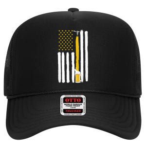 American Flag Craft Beer Brewery Oktoberfest Party High Crown Mesh Back Trucker Hat