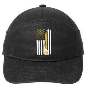 American Flag Craft Beer Brewery Oktoberfest Party 7-Panel Snapback Hat