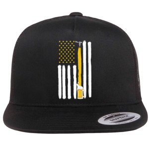 American Flag Craft Beer Brewery Oktoberfest Party Flat Bill Trucker Hat