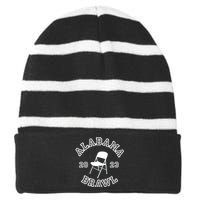 Alabama Folding Chair Brawl Striped Beanie with Solid Band