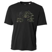 American Flag Camouflage Outdoor Antlers Deer Cooling Performance Crew T-Shirt