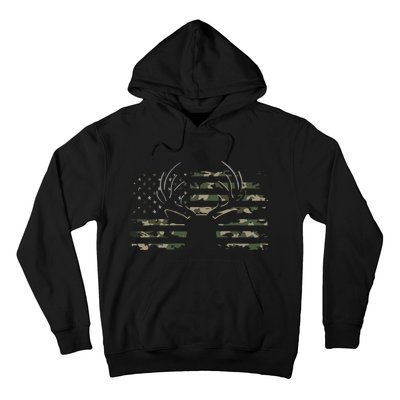 American Flag Camouflage Outdoor Antlers Deer Hoodie