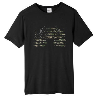 American Flag Camouflage Outdoor Antlers Deer Tall Fusion ChromaSoft Performance T-Shirt