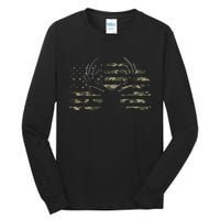 American Flag Camouflage Outdoor Antlers Deer Tall Long Sleeve T-Shirt