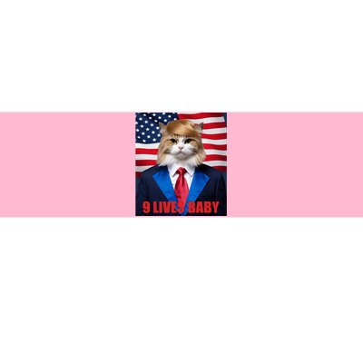 American Flag Cat In Suite Donald Trump Nine Lives Baby Bumper Sticker