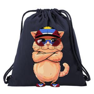 Antiguan Flag Cat Mom Souvenirs Products Kitten Antigua Drawstring Bag