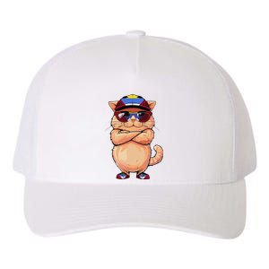 Antiguan Flag Cat Mom Souvenirs Products Kitten Antigua Yupoong Adult 5-Panel Trucker Hat