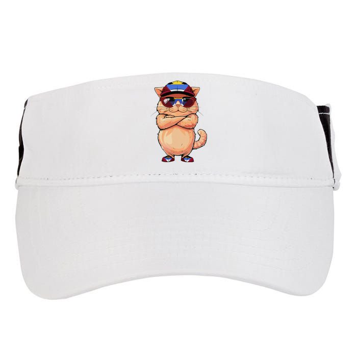 Antiguan Flag Cat Mom Souvenirs Products Kitten Antigua Adult Drive Performance Visor