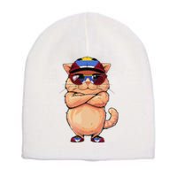 Antiguan Flag Cat Mom Souvenirs Products Kitten Antigua Short Acrylic Beanie