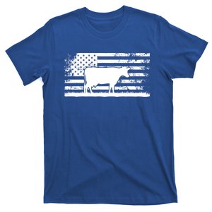 American Flag Cute Gift Holstein Cow Rancher For Cattle Farmer Meaningful Gift T-Shirt