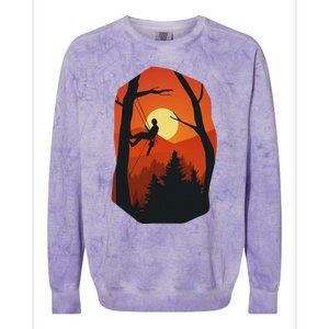 Arborist Forest Chainsaw Colorblast Crewneck Sweatshirt