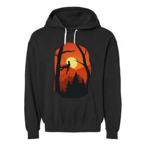 Arborist Forest Chainsaw Garment-Dyed Fleece Hoodie