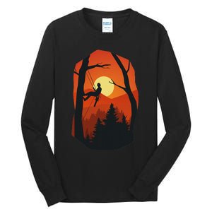 Arborist Forest Chainsaw Tall Long Sleeve T-Shirt