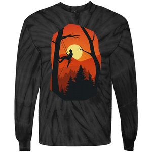 Arborist Forest Chainsaw Tie-Dye Long Sleeve Shirt