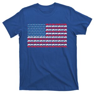 American Flag Cow 4th Of July Cattle Barn Farmer Gift T-Shirt