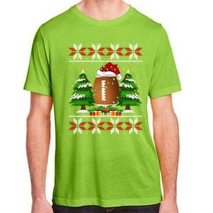 American Football Christmas Tree Lights Ugly Sweater Xmas Cute Gift Adult ChromaSoft Performance T-Shirt