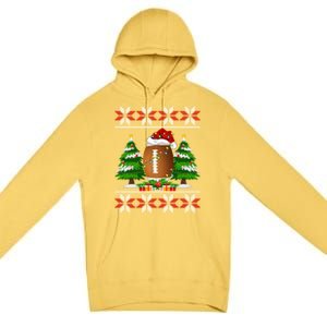 American Football Christmas Tree Lights Ugly Sweater Xmas Cute Gift Premium Pullover Hoodie