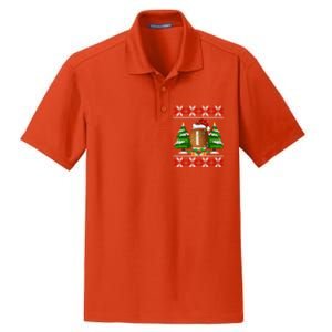 American Football Christmas Tree Lights Ugly Sweater Xmas Cute Gift Dry Zone Grid Polo