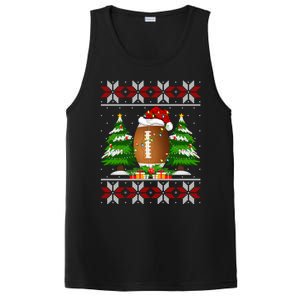 American Football Christmas Tree Lights Ugly Sweater Xmas Cute Gift PosiCharge Competitor Tank