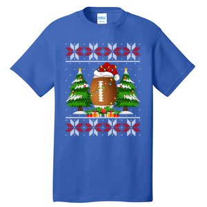 American Football Christmas Tree Lights Ugly Sweater Xmas Cute Gift Tall T-Shirt