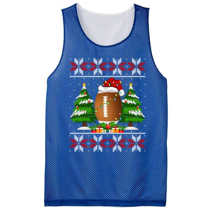 American Football Christmas Tree Lights Ugly Sweater Xmas Cute Gift Mesh Reversible Basketball Jersey Tank